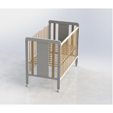 Cuna Osito Blanco-Natural de 120*60 IKID